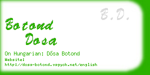 botond dosa business card